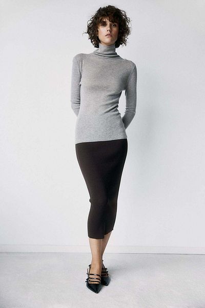 H&M Rib-knit pencil skirt