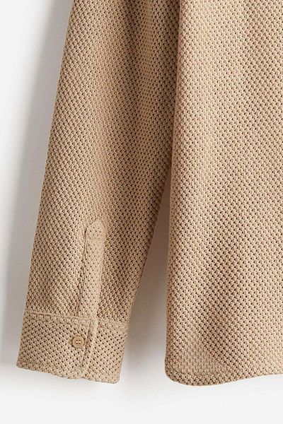 H&M Regular Fit Hole-knit shirt