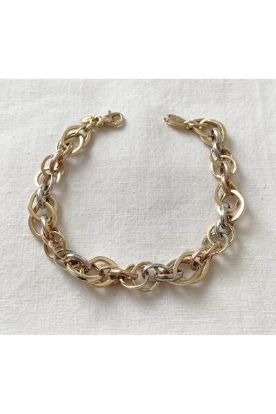 Lora Kuyumculuk Üç Renk Spor Hallow Altın Bileklik