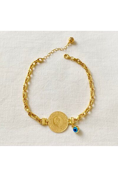 Lora Kuyumculuk İtalyan Doc Zincirli 22 Ayar Ceyrekli Bileklik