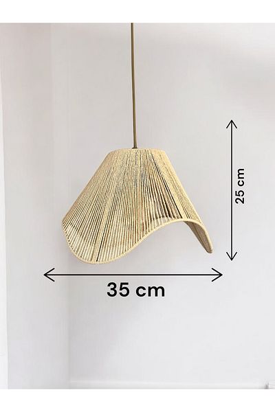 KorFam Wicker Handmade Bohemian Asymmetrical Shaped Rustic Chandelier