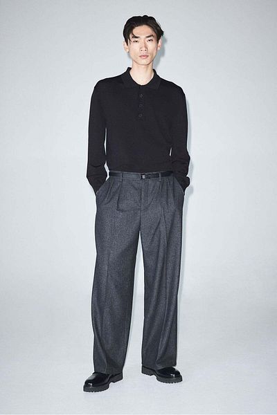 H&M Regular Fit Fine-knit polo shirt