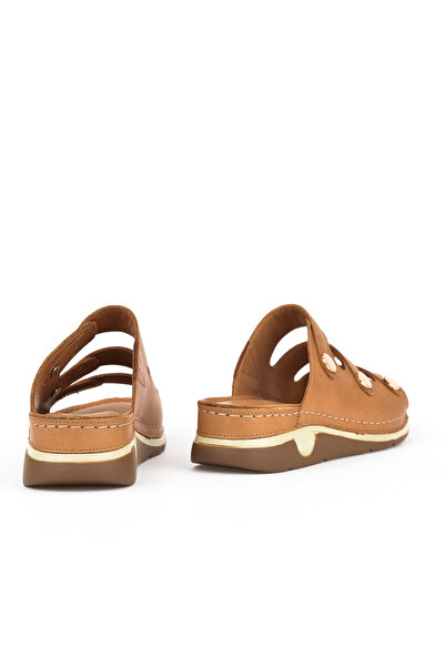 Ziya Genuine Leather Women's Slippers - Tan 1511008 Z15