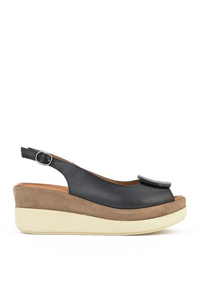 Ziya Sandale de damă cu toc negru din piele naturală - 151992 Z21010S