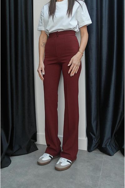 Havoş Pantaloni Palazzo bordeaux