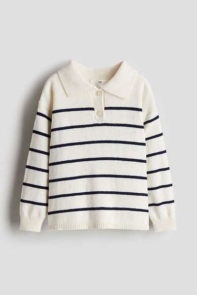 H&M Rib-knit polo jumper