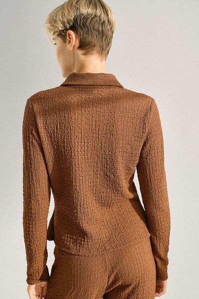 H&M Fitted crinkled shirt
