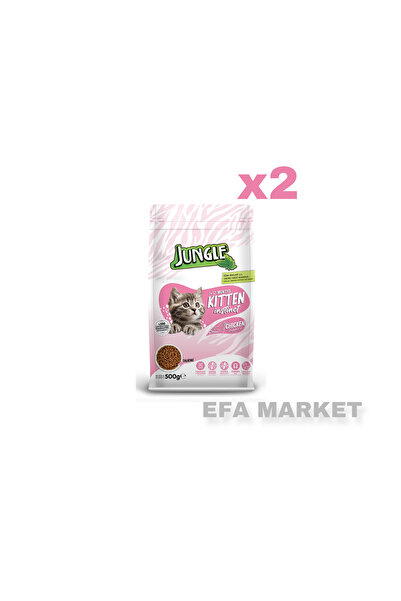 Jungle Tavuklu Yavru Kedi Maması 2 Adet (1x500gr)