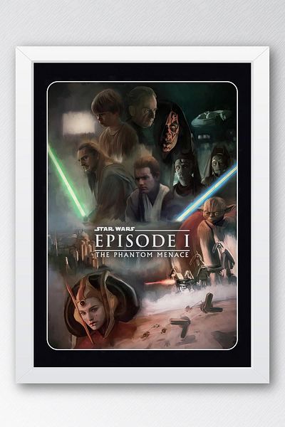 Saturn Pictură cu 1 cadru Star Wars - Pictură poster Space Wars Old Nostalgia Fim