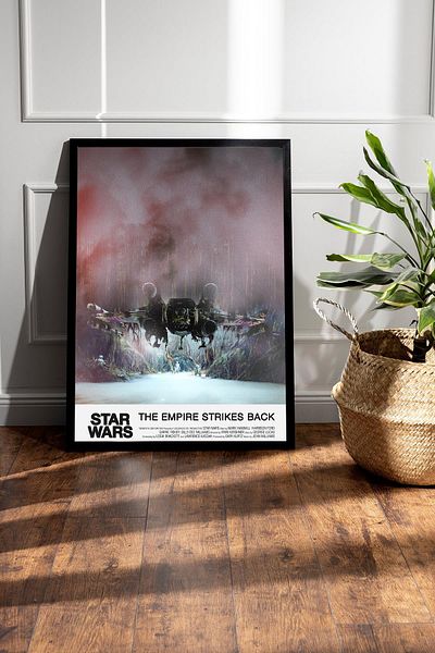Saturn Star Wars The Empire Strikes Back Pictură înrămate - Space Wars Old Fim Poster Pictură