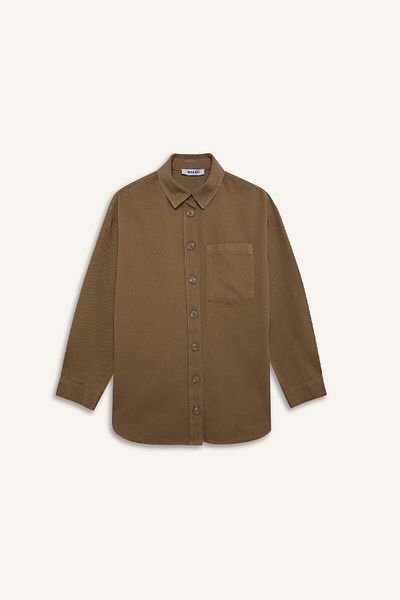 DeFacto Basic Relax Fit Gabardine-Tunika-Shirt – lange Ärmel A6474AX25SP