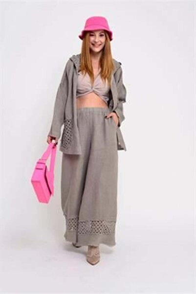 Generic Brand Italian Fisto Detailed Linen Pants