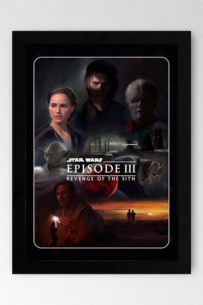 Saturn Επιτραπέζιο Star Wars με 3 πλαίσια - Επιτραπέζια αφίσα Space Wars Old Nostalgia Fim