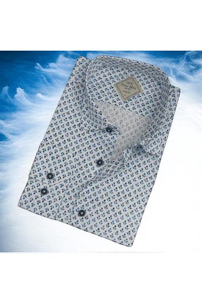 EREN STYLE Cămașă pentru bărbați din bumbac cu mânecă lungă (Slim Fit Fit)
