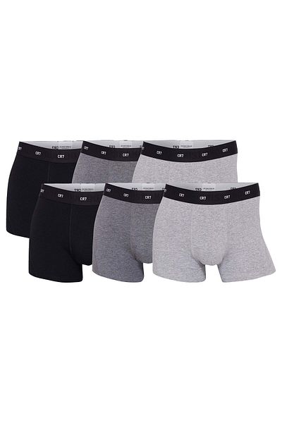 Cristiano Ronaldo CR7 CR7 Herren Boxershorts, 6er Pack - Bambus-Viskose,Trunks, Cotton Stretch, Logobund