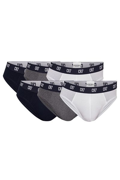 Cristiano Ronaldo CR7 CR7 Herren Slips, 6er Pack - Briefs, Logobund, Stretch Cotton