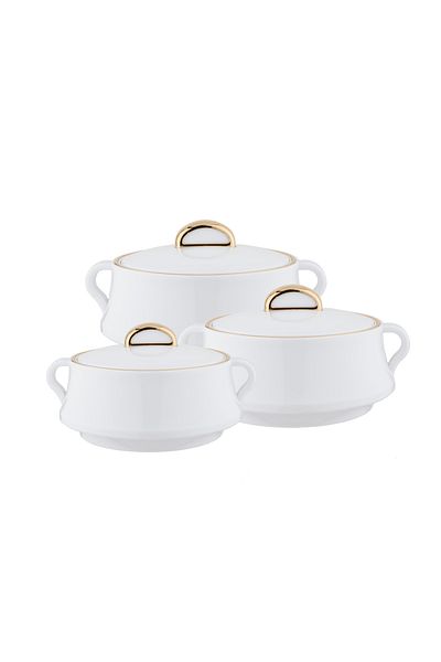 ALSAIF Midas Hotpot With Two Handles ,colour: White, Size:0.5,1,1.5liter
