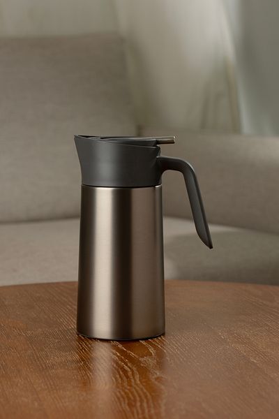 ALSAIF Stainless Steel Coffee And Tea Vacuum Flask, Size: 1.0 Liter, Colour:grey