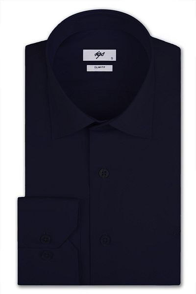 İgs Ανδρικό πουκάμισο Navy Blue Slim Fit / Skinny Fit Std