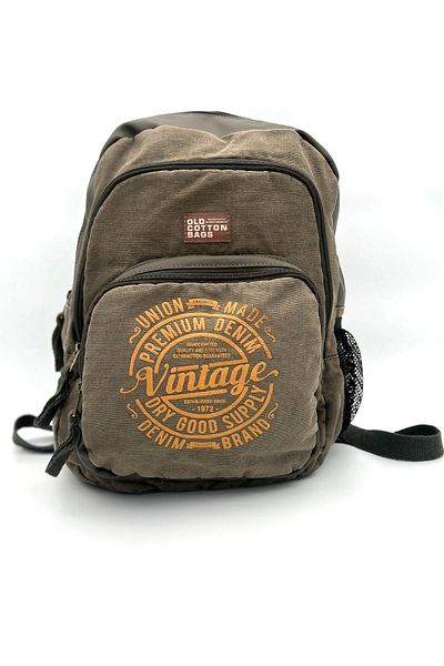 Old Cotton Unisex Casual Backpack - Σχολείο, Ταξίδια, Laptop, Αθλητισμός, Καθημερινή χρήση - Βαμβακερό καμβά