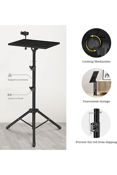 AWH Projector Stand Tripod – Adjustable Laptop & Projector Stand for Outdoor Movies.