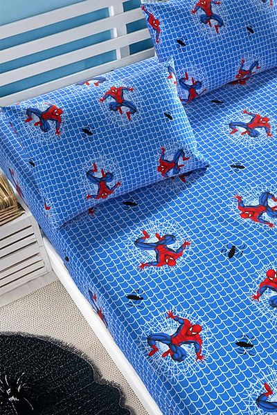 mihriban Single Spider Elasticated Flat Stitched Bed Sheet Set
