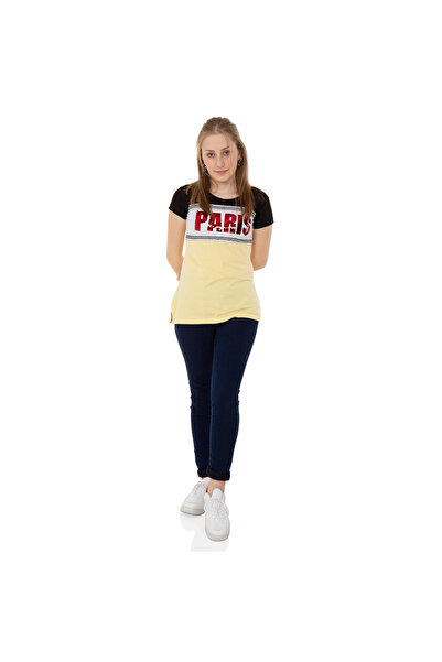 Toontoy Broderie cu paiete Paris tricou pentru fete