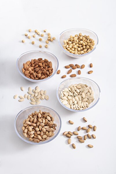 EWs 4-Piece Acrylic Baroque Transparent Oval Small Bowl Set - Included Snack Bowl, Presentation and Catering