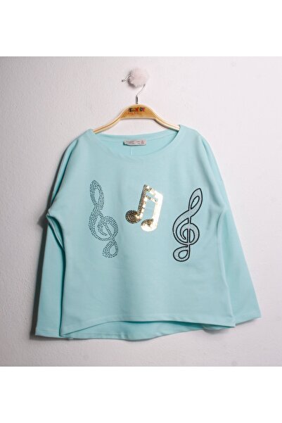 Toontoy Κοριτσίστικο T-Shirt Παγιέτα Κέντημα Μουσικής Νότας