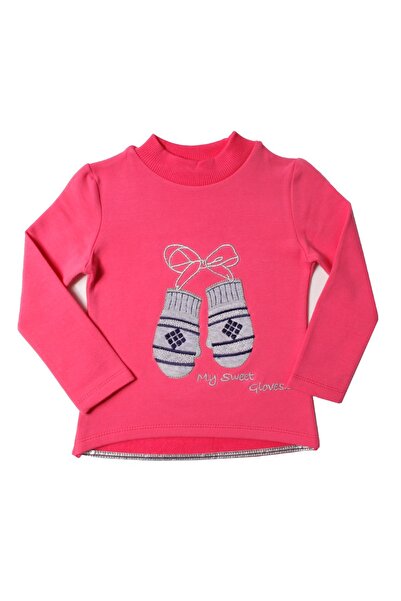 Toontoy Girl's Sweatshirt with Gloves Embroidery