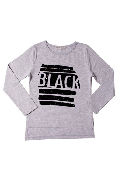 Toontoy Κορίτσι - Μπλουζάκι με κέντημα με μαύρο φλοκ