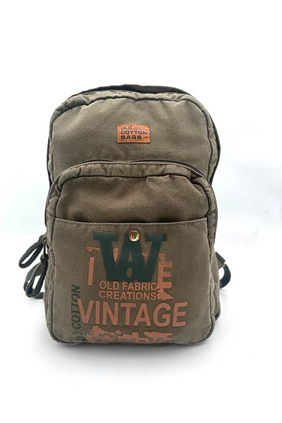 Old Cotton Unisex Casual Backpack - Σχολείο, Ταξίδια, Laptop, Αθλητισμός, Καθημερινή χρήση - Βαμβακερό καμβά