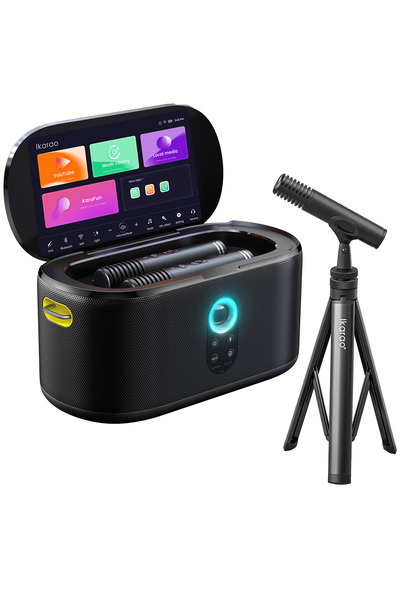 Ikarao Partybox Mikrofon Standlı Shell S1 280W Karaoke Bluetooth Hoparlör Seti