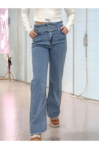 Asortik Kids Pantaloni din denim cu talie elastică pentru fete
