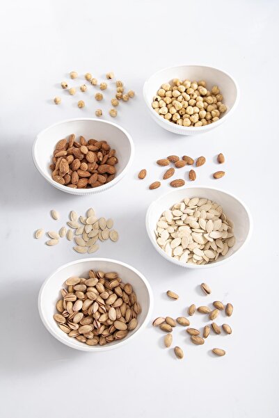 EWs Acrylic Baroque White Oval 4-Piece Small Bowl Set & Snack Bowl & Presentation & Treat (Not Glass)