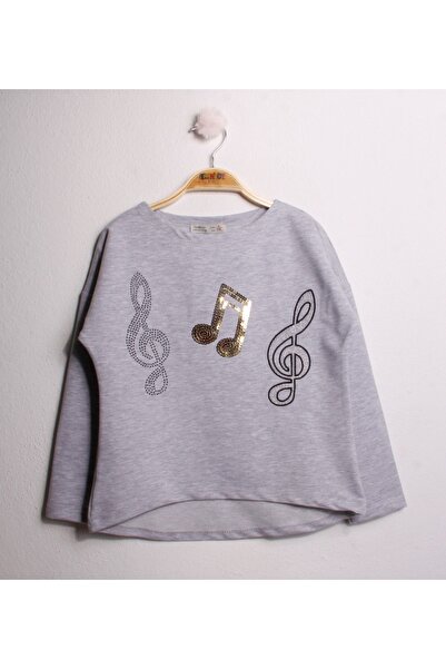 Toontoy Κοριτσίστικο T-Shirt Παγιέτα Κέντημα Μουσικής Νότας