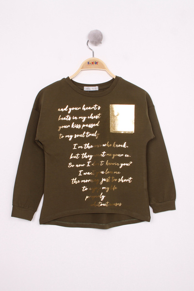 Toontoy Μπλουζάκι για κορίτσια Varaklı Pocket με τύπωμα