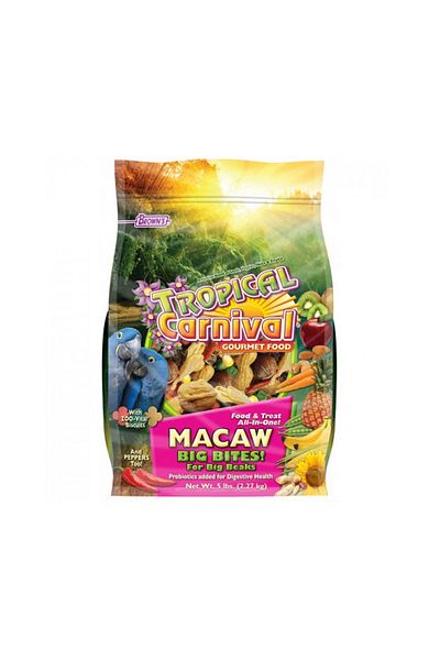 BROWNS Tropical Carnival Gourmet Big Bites Macaw Food - 2.27 kg