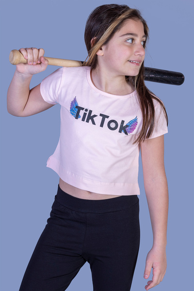 Toontoy Devojčice' Front Back TikTok Štampano majica