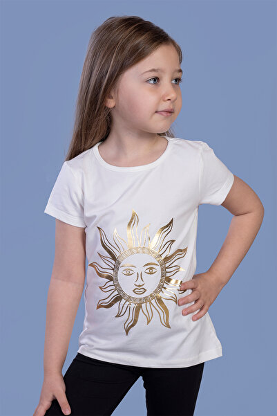 Toontoy Fată - Tricou Ecru Sun Leaf