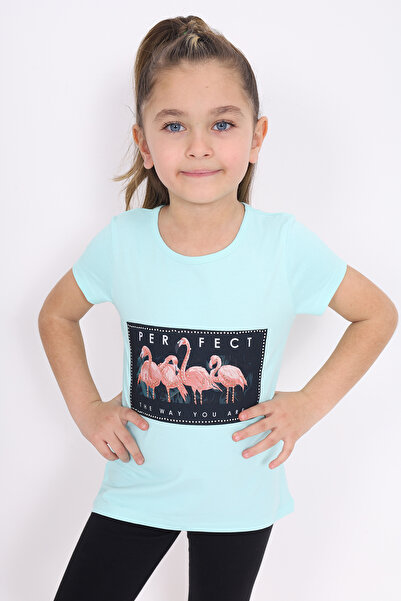 Toontoy Flamingo Printed Girls' T-Shirt