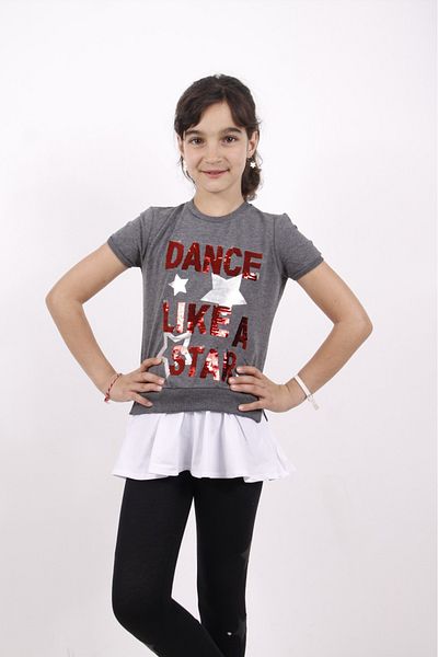 Toontoy Girl - Dance Sequin Embroidered T-shirt