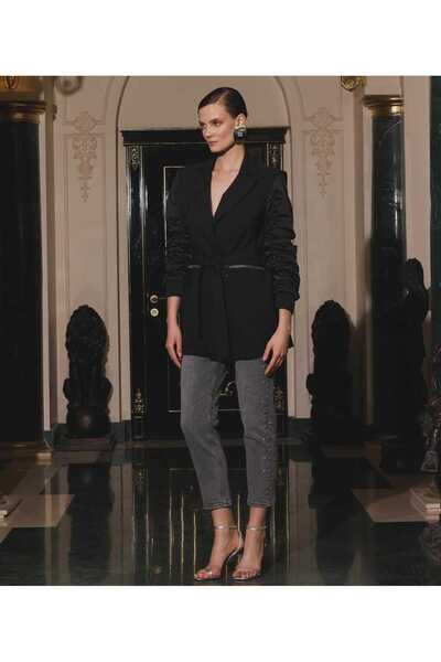 Missemramiss Satin Gathered Detail Jacket