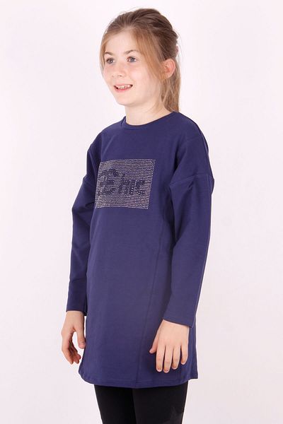 Toontoy Girl - Chic Text and Stone Embroidered T-shirt