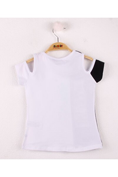 Toontoy Tricou cu broderie ananas pentru fetiță