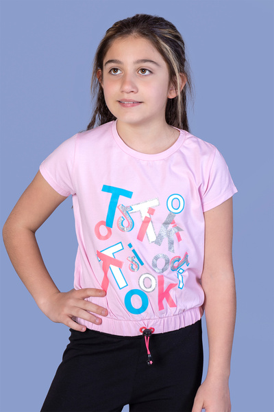 Toontoy Devojka - Šarena TikTok Štampano majica