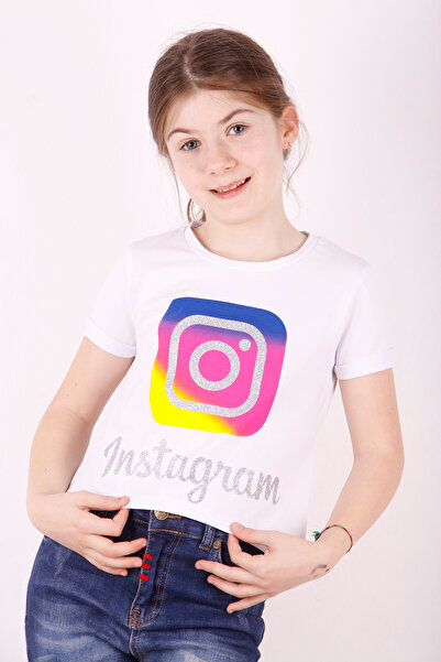 Toontoy Футболка з принтом Instagram для дівчинки