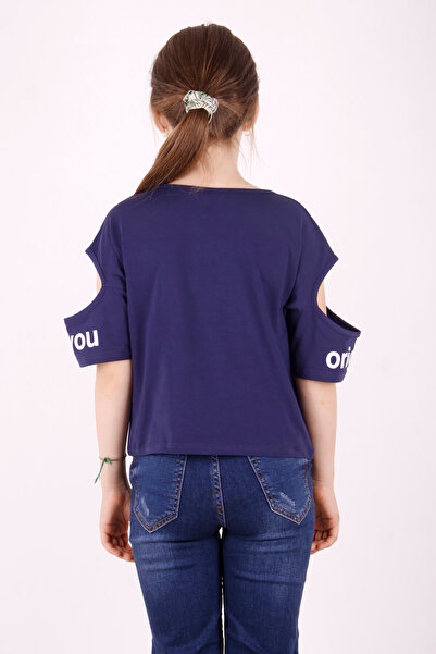 Toontoy Дівчинка - Футболка з деталями на рукавах