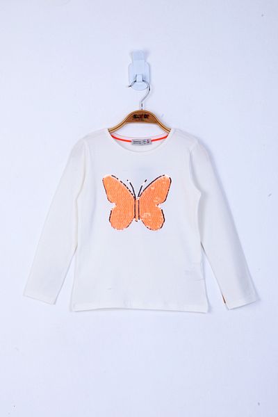 Toontoy Butterfly Sequin Girl's T-Shirt