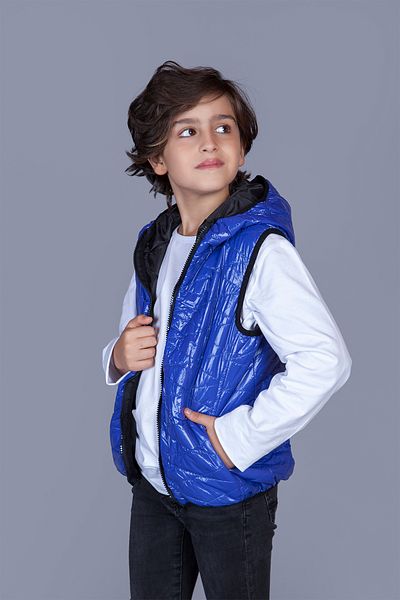 Toontoy Shiny Boy's Vest - Hooded